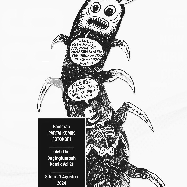 versusproject_'s tweet photo. Pameran pertama 2024 di Versus Project 
PARTAI KOMIK FOTOKOPI 
oleh The Dagingtumbuh 
8 Juni - 7 Agustus 2024
Di @DGTMBproject lantai 2 https://t.co/EUBAoOpHhY
