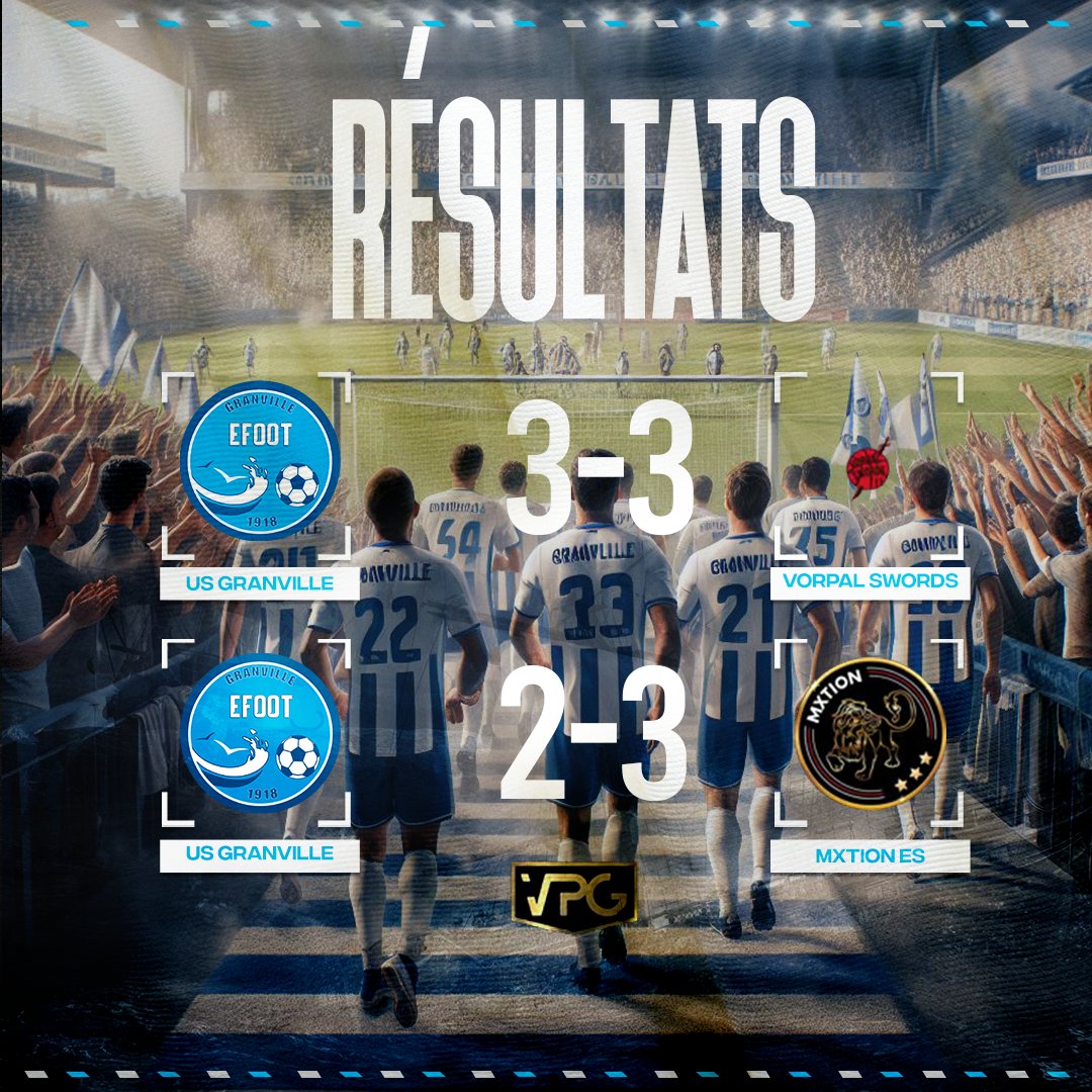 US Granville eSport (@usg_esport) on Twitter photo β½οΈ | RΓ©sultats
ποΈ | Jeudi 06/06
π | <a href="/VPGEurope/">Virtual Pro Gaming | Europe</a> πͺπΊ
π | <a href="/VPGFrance_/">VPG France</a> π«π·
π | <a href="/SwissVPG/">VPG Switzerland π¨π</a> π¨π
La semaine se termine assez bien !
#AllezGranville π΅βͺοΈ β½οΈ | RΓ©sultats
ποΈ | Jeudi 06/06
π | <a href="/VPGEurope/">Virtual Pro Gaming | Europe</a> πͺπΊ
π | <a href="/VPGFrance_/">VPG France</a> π«π·
π | <a href="/SwissVPG/">VPG Switzerland π¨π</a> π¨π
La semaine se termine assez bien !
#AllezGranville π΅βͺοΈ