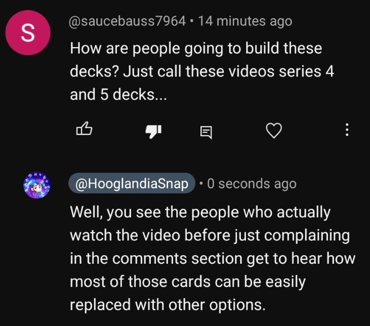 JeffHoogland's tweet image. Gamers both incapable of watching a sub 10 minute video and not simply copy pasting net decks.

Must be rough out there for them.