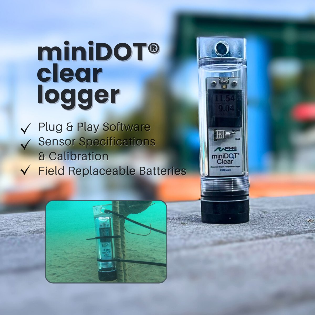 PMESensors's tweet photo. The miniDOT® Clear Logger is a fully submersible logger that records dissolved oxygen and temperature measurements in fresh and saltwater environments.
🌏 Visit our website: https://t.co/kZWTnKPPiN
#PME #miniDOT #WaterMonitoring #wateranalytics https://t.co/QPSeZR5vZg
