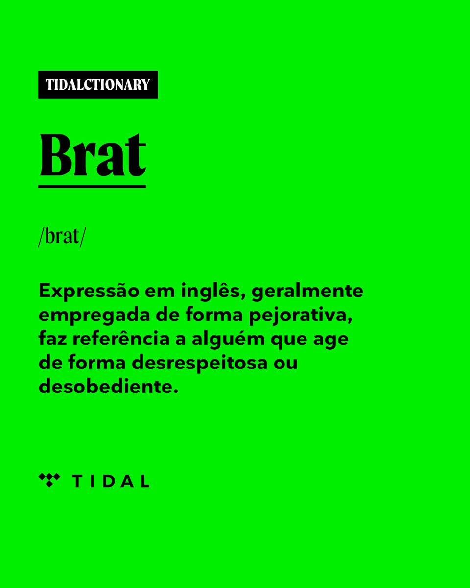 Provavelmente você viu essa expressão por aí. 🟩 A <a href="/charli_xcx/">Charli</a> misturou essa palavra com verde e deixou a internet maluca. 

O termo, que verdade é uma expressão em inglês e faz referência a crianças mimadas e mal-educadas, dá nome ao disco novo dela. 

Ansisos pra dar play? 👀