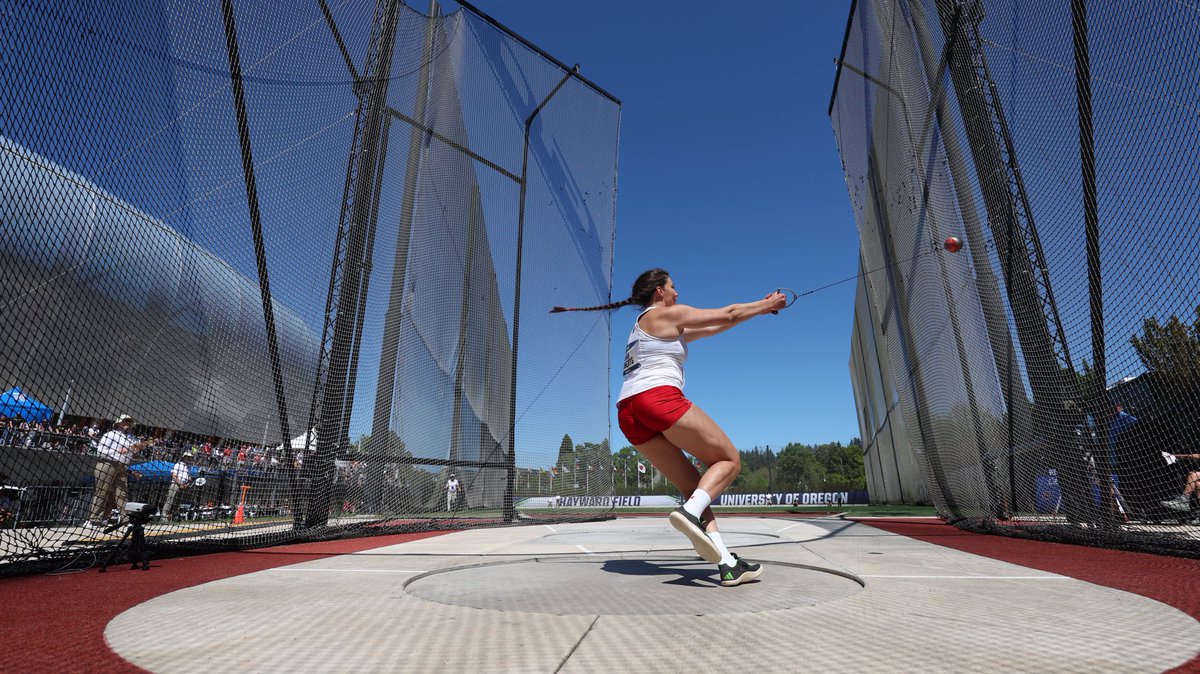 BadgerTrackXC's tweet photo. Wrapping up her Badger career on the top stage in @NCAATrackField! 

Congrats to Olivia Roberts on finishing 17th in the women’s hammer at the NCAA Championships with a mark of 203-0!

#Badgers || #OnWisconsin https://t.co/1GPtPQvIhY