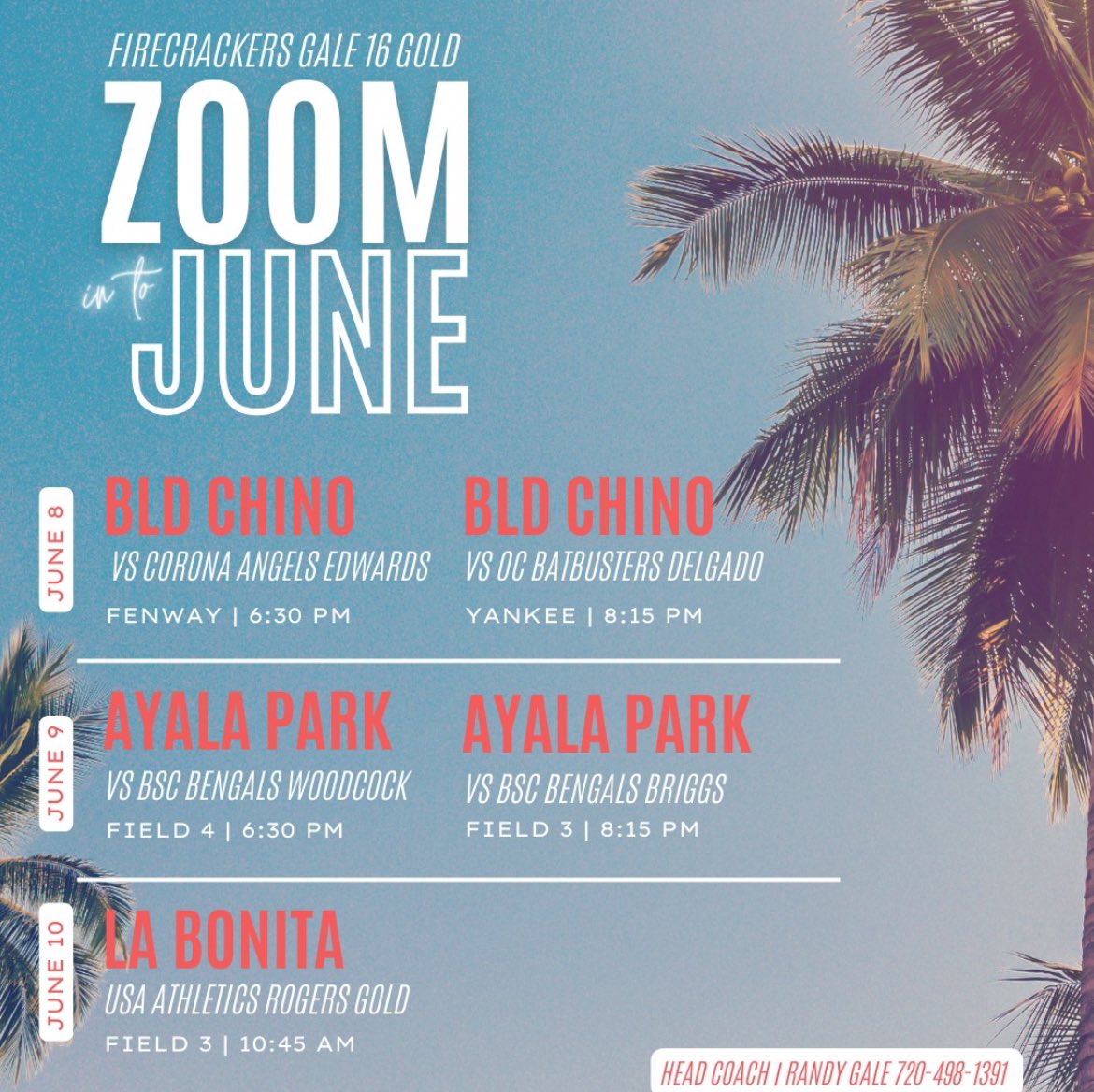 Zoom into June!!! Schedule is out!