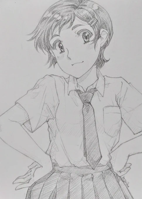 #アナログ #イラスト #落書き #女の子 