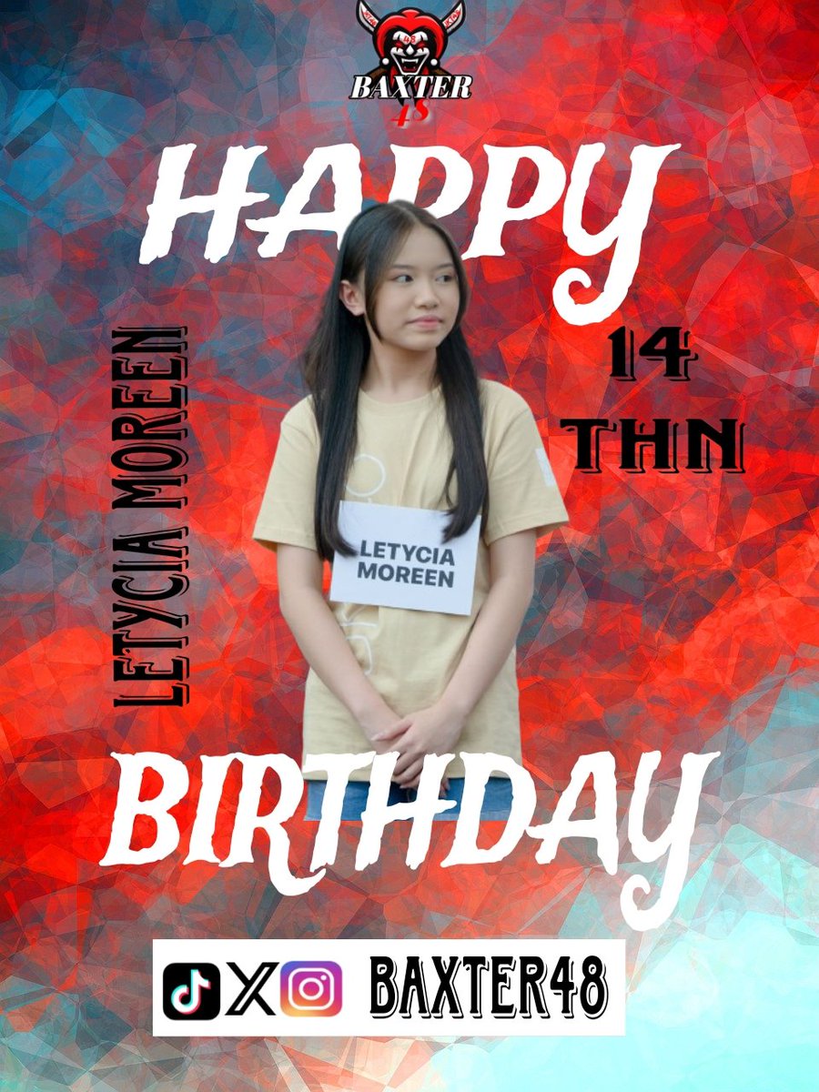 BAXTER48ofc's tweet photo. HAPPY BIRTHDAY PRINCESS MOREEN 🥳🥳🥳
semoga apa yg MOREEN cita citakan akan terwujud dan semoga MOREEN bisa memberikan dampak positif bagi para fans, Sekali lagi HBD MOREEN 🥳🥳🥳

#Mo14Tahun
#JourneyToUtopia https://t.co/N6PooGwMdX