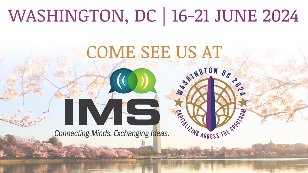 CML Micro are delighted to announce that we will once again be attending the IMS show in Washington DC this month!

Visit 𝐁𝐨𝐨𝐭𝐡 𝟒𝟐𝟏 to discover what's new at CML, including our expanding product portfolio and our journey to higher frequencies in GaAs &amp; GaN.