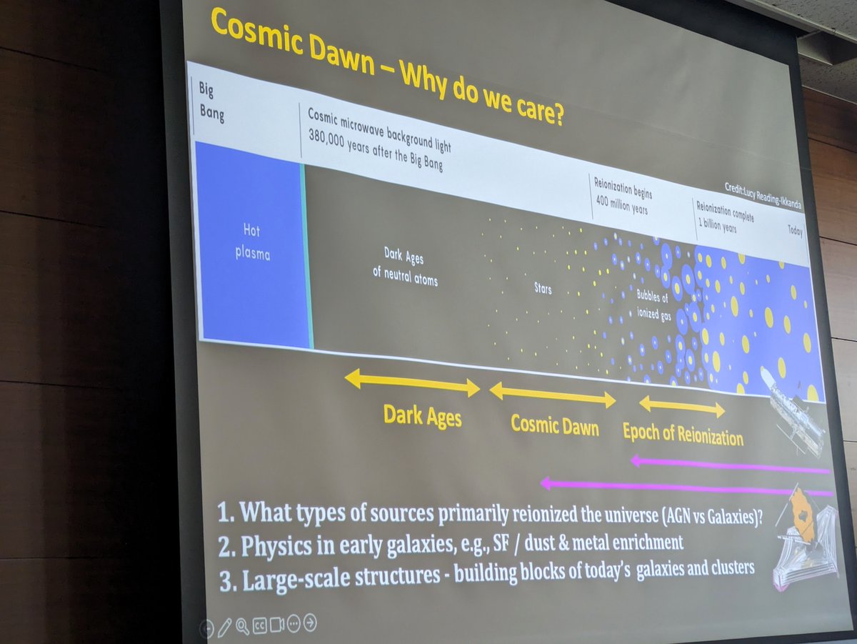 NOIRLabScience's tweet image. We've seen great talks at ELT Science in Light of JWST including about star formation (Jeong-Eun Lee), Cosmic Beacons (Takahiro Morishita) &amp;amp; star formation quenching (Rebecca Davies) + top archival research at high redshift undergraduate project by Ryo Albert Sutanto. #useltp