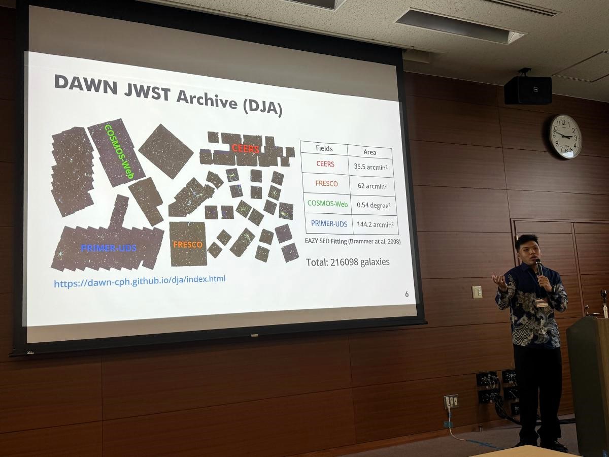 NOIRLabScience's tweet image. We've seen great talks at ELT Science in Light of JWST including about star formation (Jeong-Eun Lee), Cosmic Beacons (Takahiro Morishita) &amp;amp; star formation quenching (Rebecca Davies) + top archival research at high redshift undergraduate project by Ryo Albert Sutanto. #useltp