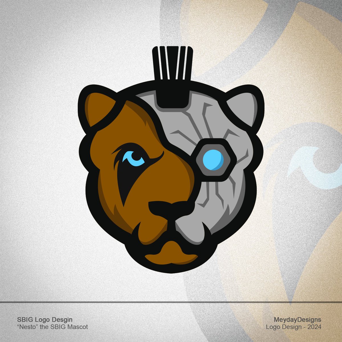 MeydayDesigns's tweet photo. Client: @sbig_eu 

SBIG needed a logo, but not any ordinary logo. They wanted it built around their mascot "Nesto", a half robot half bear. 🤖

I wanted to keep the aspect of Nesto there while giving it the esports feel, and this is where we landed! 🚀

Super happy with it! 💪 https://t.co/uxlpcI8wbe