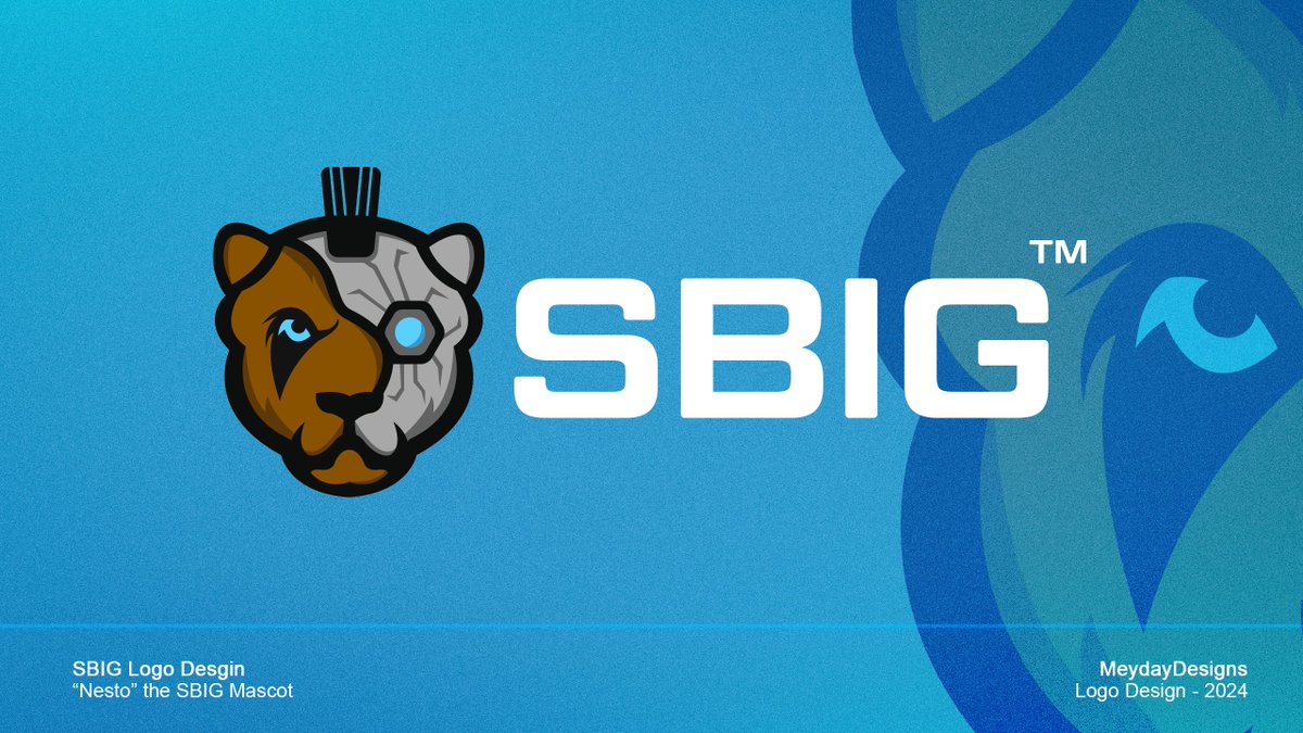 MeydayDesigns's tweet photo. Client: @sbig_eu 

SBIG needed a logo, but not any ordinary logo. They wanted it built around their mascot "Nesto", a half robot half bear. 🤖

I wanted to keep the aspect of Nesto there while giving it the esports feel, and this is where we landed! 🚀

Super happy with it! 💪 https://t.co/uxlpcI8wbe