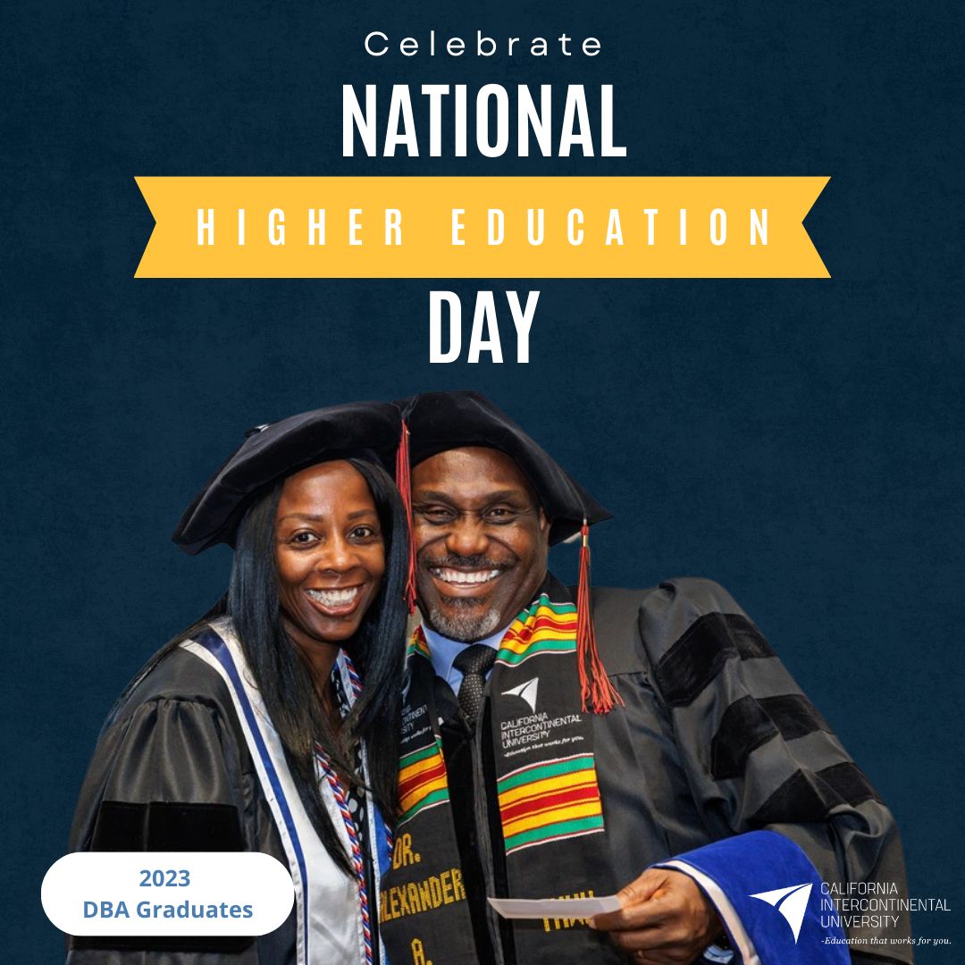 CalUniversity's tweet photo. Happy National Higher Education Day! 🎓 Today, we celebrate the pursuit of knowledge, growth, and the transformative power of education. #HigherEducationDay #CIUCommunity https://t.co/v2ZTWJEjXk