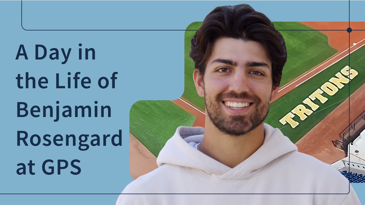 GPS_UCSD's tweet photo. Ever wondered what a #DayInTheLife of a @UCSanDiego #StudentAthlete is like? Join @BRosengard2, a first-year Master in International Affairs '25 student and baseball player, as he juggles classes and training!

Watch now: https://t.co/COZ78Pxtmk

#GoTritons #WhyGPS #GPSProud https://t.co/WW8frXFVOb