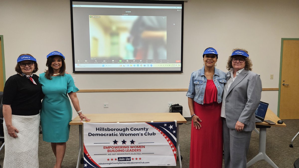 VoteNancyMillan's tweet photo. It was wonderful joining the Hillsborough County Democratic Women's Club for their monthly meeting and sharing with everyone how the Tax Collector's Office is serving our community! https://t.co/3SILudN8mR