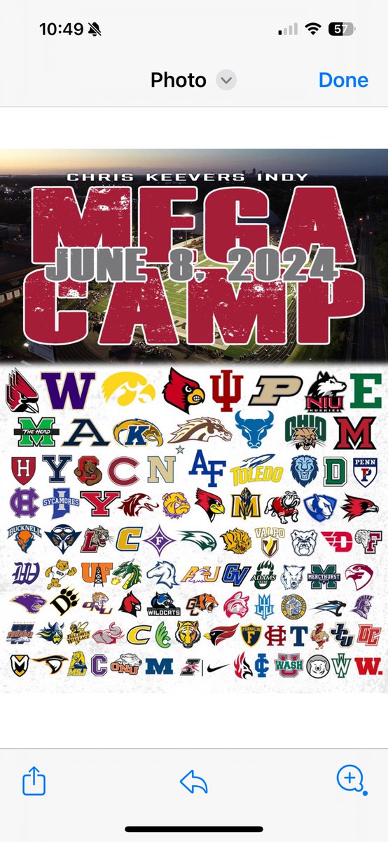 I will be at the <a href="/UIndyFB/">UIndy Football</a> Mega Camp June 8th in the first O Line group. 

<a href="/Coachpeebs/">Bill Peebles</a> <a href="/irishpanzer/">Matt Panzer</a> <a href="/Edward_Holloran/">Edward Holloran III</a> <a href="/CathedralFBall/">Cathedral Football</a>