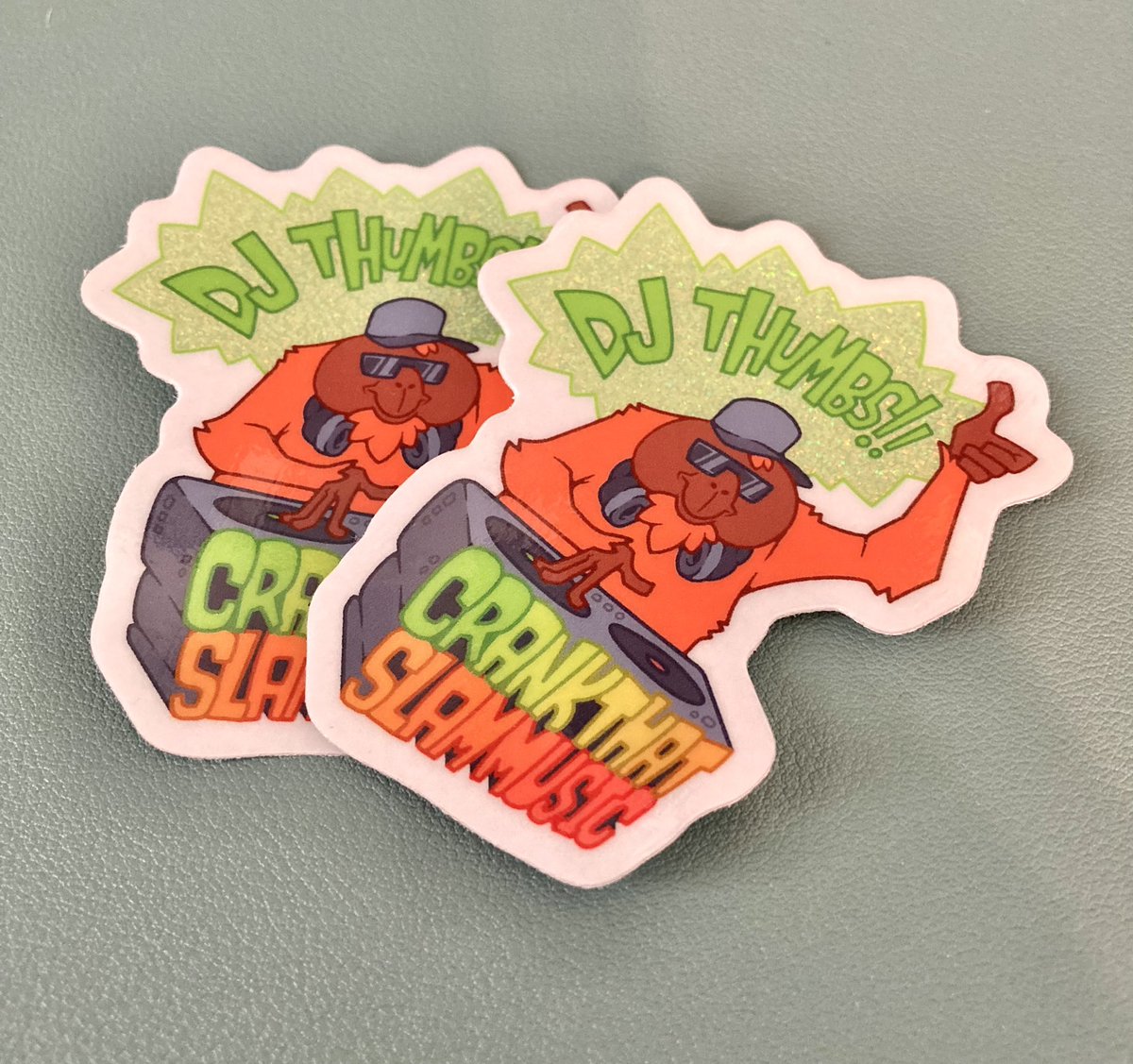mooselybased's tweet image. My DJ Thumbs stickers have arrived! Now I can finally crank that slam music #TheZoneCast