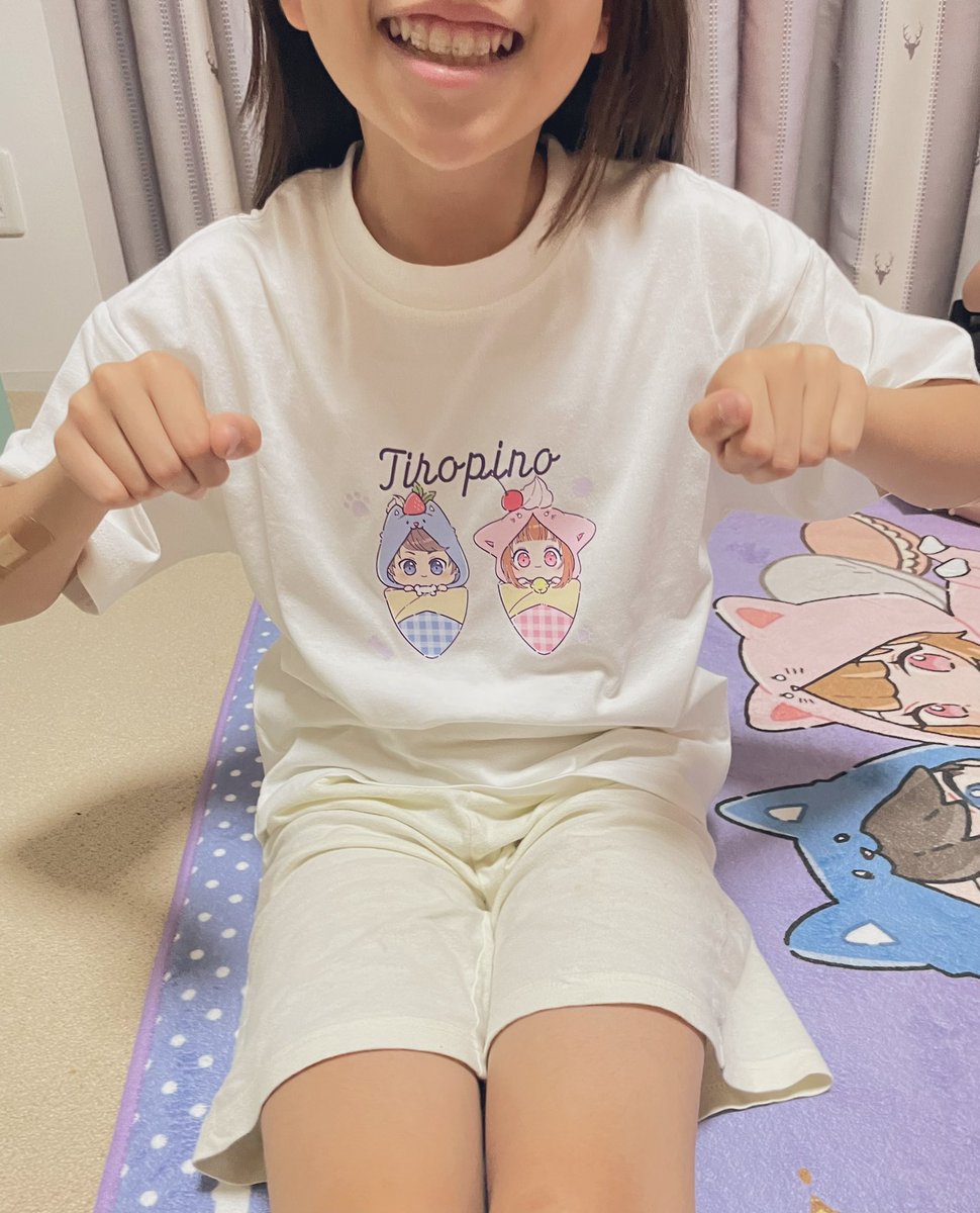 ちろぴのクレープTシャツが届いて大喜びな娘ーー‼︎ぴのちゃんが