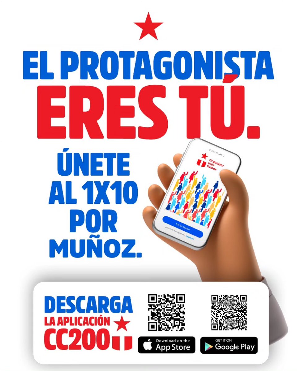 ¡Eres tú el protagonista! Únete al 1x10 del municipio Muñoz y juntos ganaremos con el presidente <a href="/NicolasMaduro/">Nicolás Maduro</a>
#Maquinaria1x10
<a href="/dcabellor/">Diosdado Cabello R</a>
<a href="/PartidoPSUV/">PSUV</a> 
<a href="/jorgerpsuv/">Jorge Rodríguez</a> 
<a href="/eduardopiate2/">eduardo piñate</a> 
<a href="/PartidoPSUV/">PSUV</a>