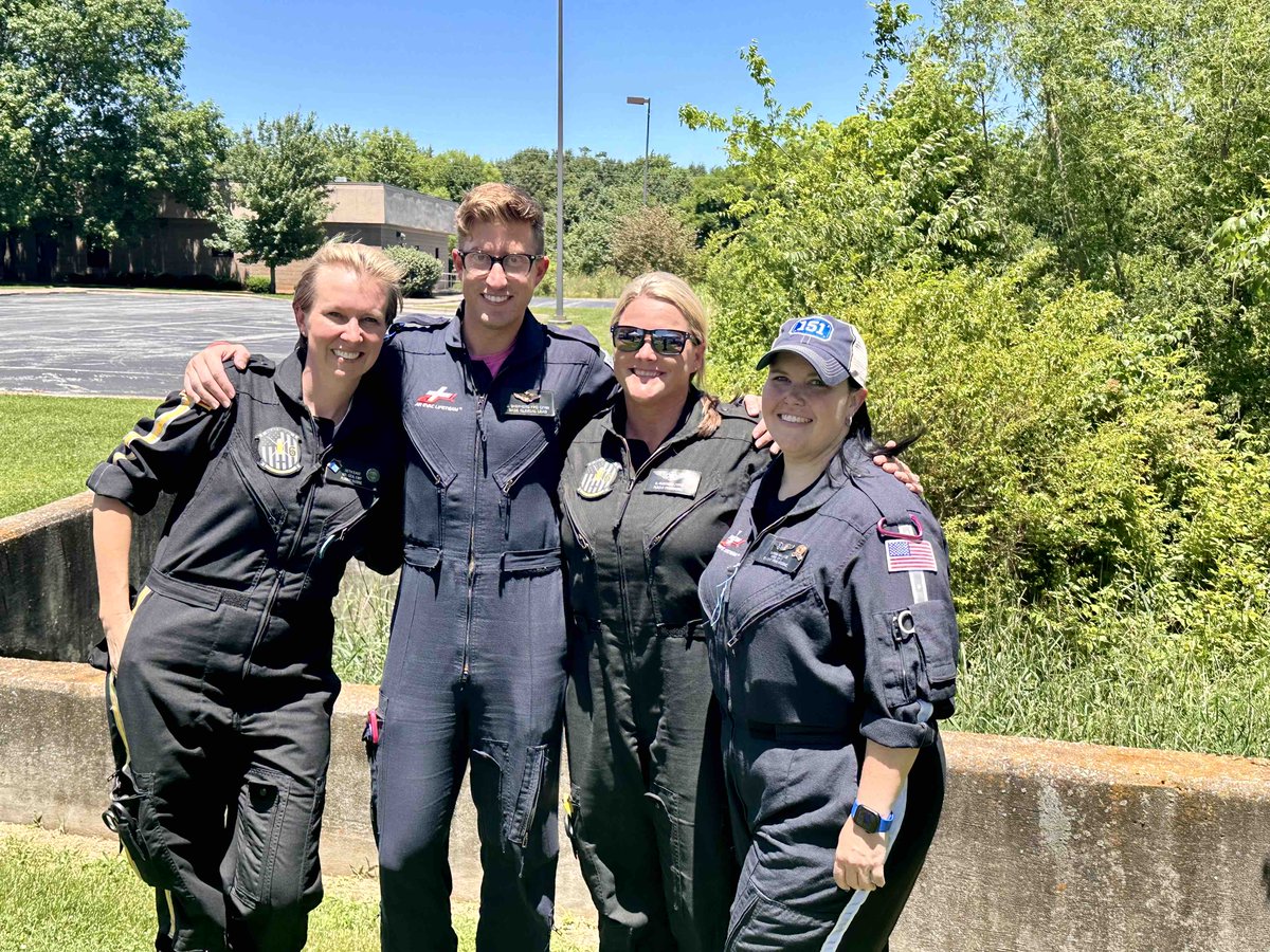 phi6greenville's tweet photo. Thank you Logan Memorial Hospital for inviting PHI 6 Greenville to the EMS cookout today! We always enjoy good friends, fellowship, and 
food!  As an added bonus, we got to visit with our friends from AEL 151 Clarksville.   #phi6 #phiairmedical #phihealth https://t.co/4nL9RDs5Zc