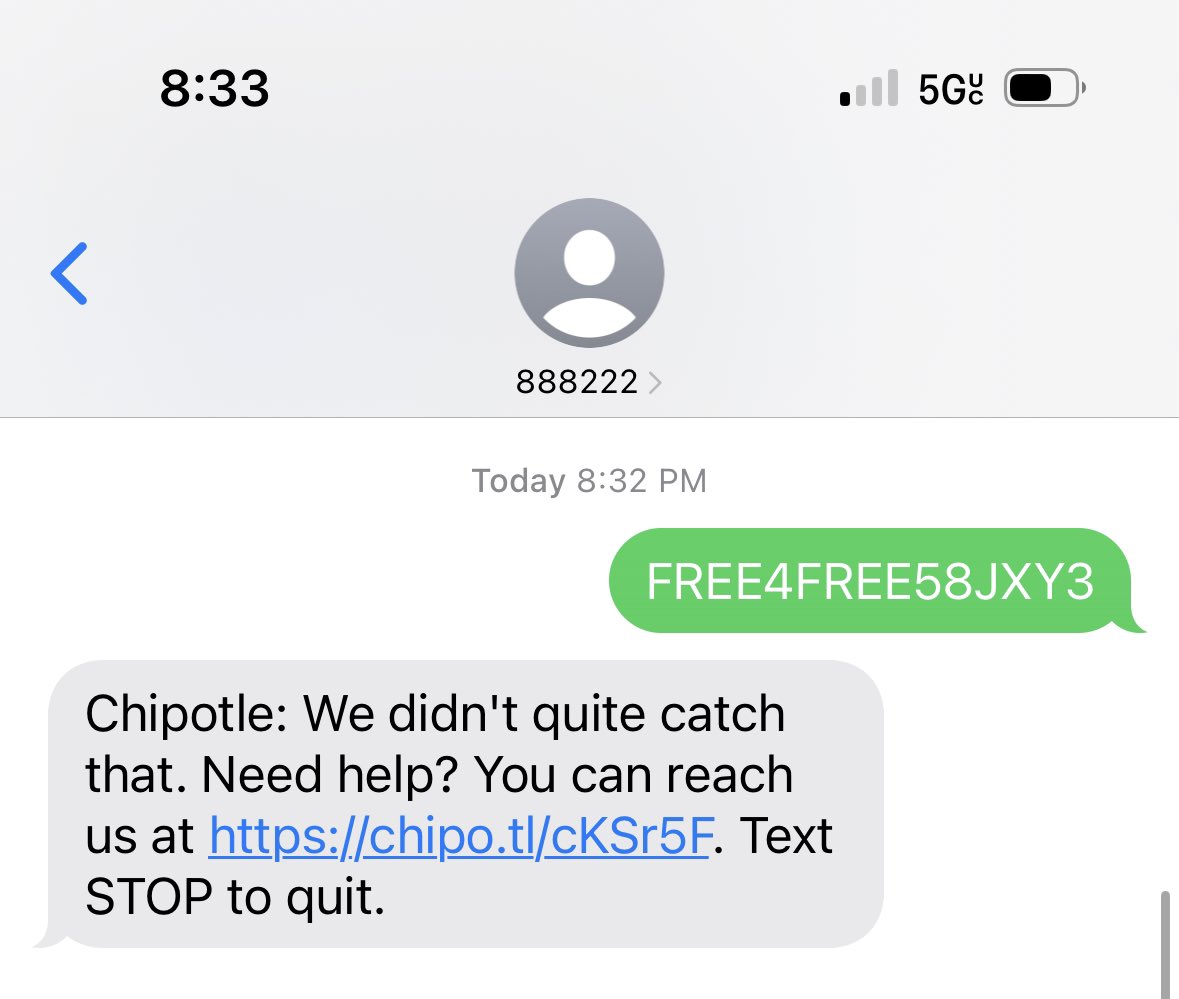 jdscott44's tweet photo. @ChipotleTweets Didn’t work. https://t.co/MxhFsFPX9w