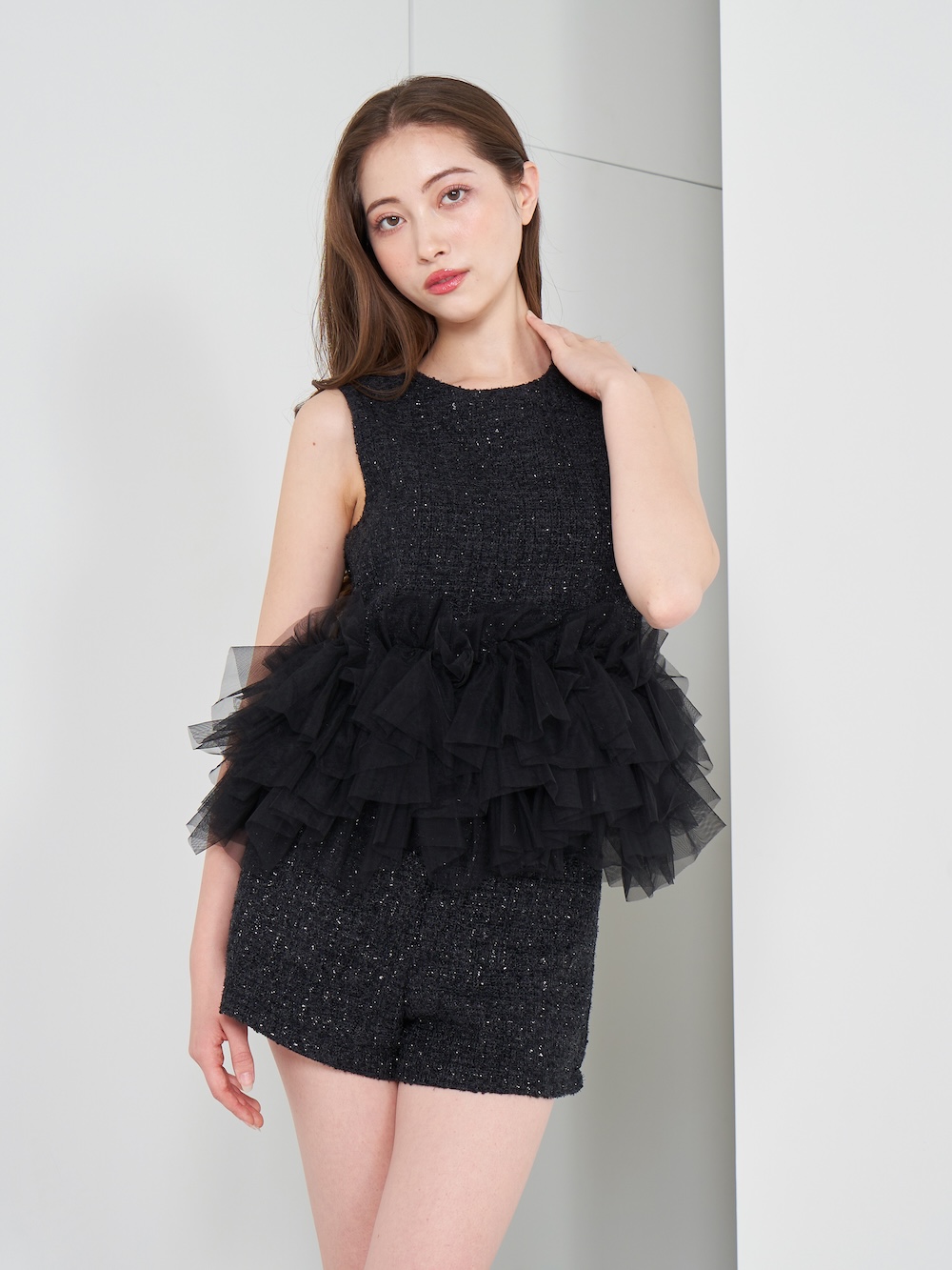 ダーリッチ Darich チュールぺプラムサマーツイードトップス チュールぺプラムサマーツイードトップス – Darich (ダーリッチ)