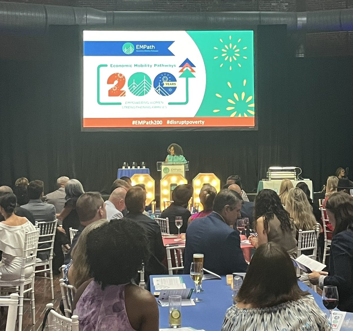 Through various legacy organizations, women have been at the helm since 1824 here at EMPath. Kim Janey celebrates, with a packed room, 200 years of transforming lives, empowering women and advocating for change. #disruptpoverty #EMPath200