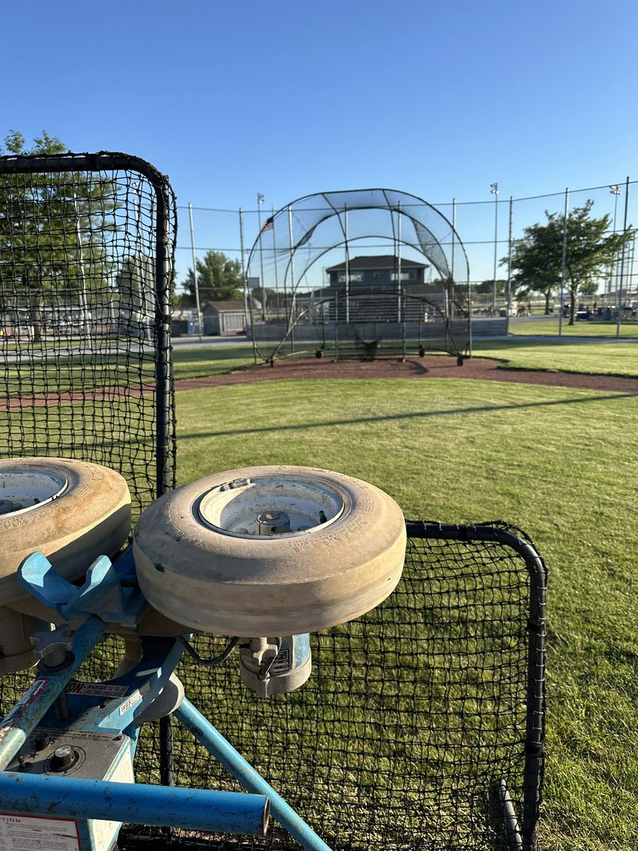 After 30 years we finally put a net on the ol batting cage. #DCBaseball