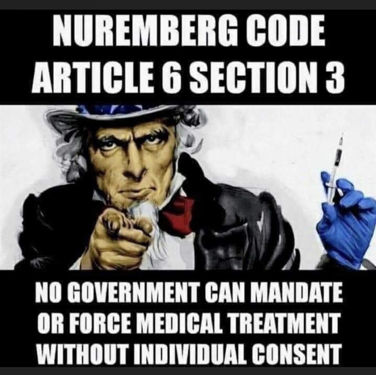 77HERCULES77's tweet photo. @Censored4sure Coming Soon….
Know Your Rights !

For Treasonous , Traitorous ,and Tyrannical Behavior of this Nature…The Nuremberg Code was Established to Prevent this Behavior World Wide… https://t.co/g35BEI5POY