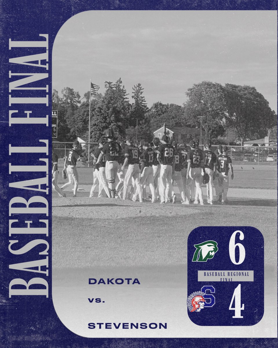 Dakota_Cougars's tweet photo. Congratulations to Dakota Baseball on a big 6-4 Regional win over Stevenson! #cougarpride https://t.co/DSuC3J25hg