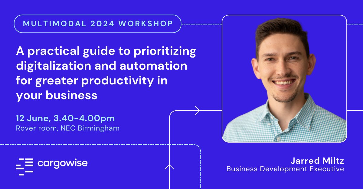 If you’re heading to #Multimodal2024 on 12 June, don’t miss this workshop with Jarred Miltz, where we’ll deep-dive into some of the practical ways you can drive #productivity across your operations and the crucial role technology plays in achieving this.
#WiseTech