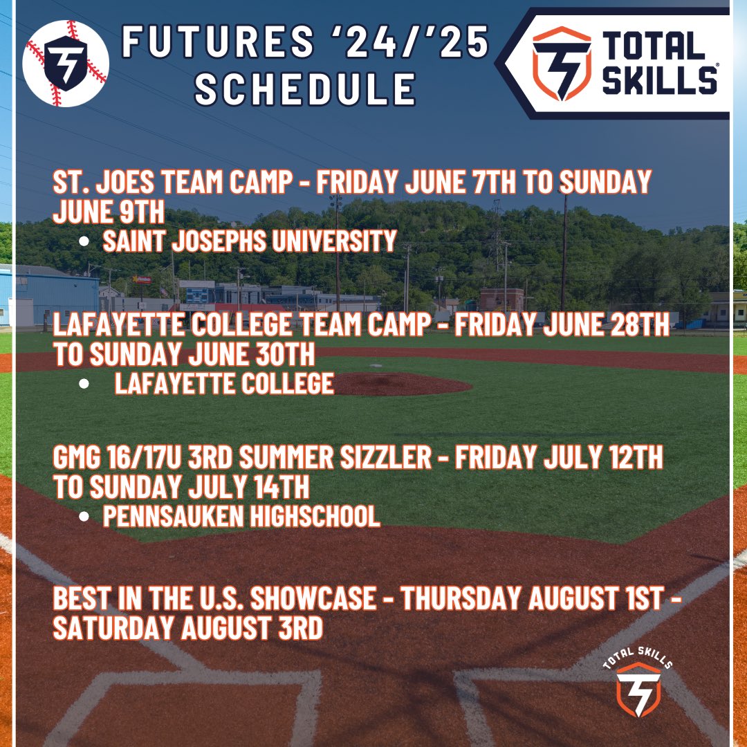 Total Skills Baseball (@totalskillsbb) on Twitter photo Our roster and schedule for our ‘24/‘25 Futures team. A talented group of high school players looking to play in college. Catch many of them at Saint Joseph’s University this weekend!
<a href="/cbebaseball/">CB East Baseball</a> <a href="/CBWestBaseball/">CB West Baseball</a> <a href="/PRidgeBaseball/">Pennridge Baseball</a> <a href="/SJUHawks/">Saint Joseph's Hawks</a> Our roster and schedule for our ‘24/‘25 Futures team. A talented group of high school players looking to play in college. Catch many of them at Saint Joseph’s University this weekend!
<a href="/cbebaseball/">CB East Baseball</a> <a href="/CBWestBaseball/">CB West Baseball</a> <a href="/PRidgeBaseball/">Pennridge Baseball</a> <a href="/SJUHawks/">Saint Joseph's Hawks</a>