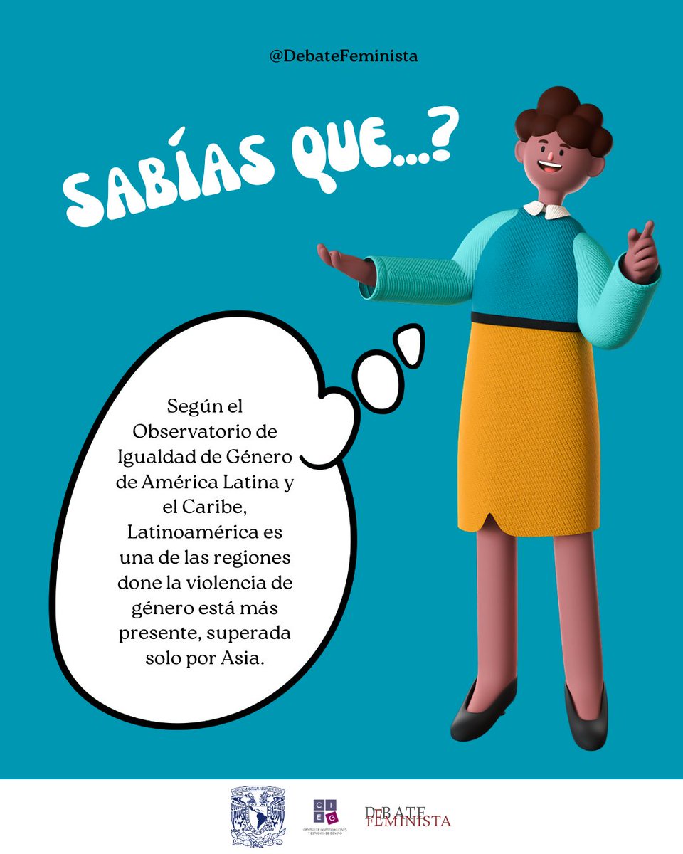 #Sabíasque 💡 | La violencia de género en Latinoamérica es superada solo por Asia a nivel global. En particular, México destaca como uno de los países con mayor frecuencia de este tipo de delitos dentro de la región. Te invitamos a leer bit.ly/3QYwVFl 📌