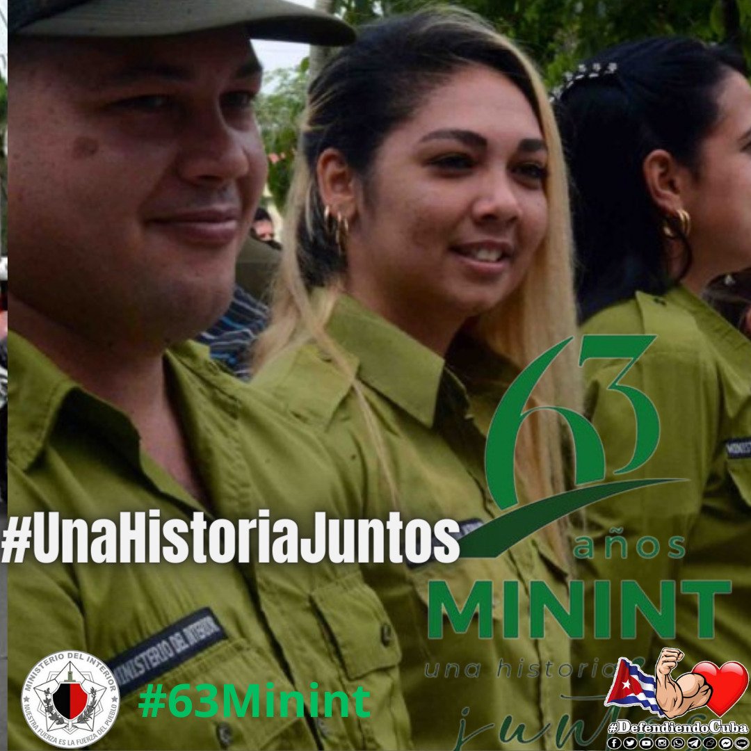 DefendiendoCuba's tweet photo. #FidelPorSiempre: "Las actividades del Minint, una lucha incesante del pasado, del presente y del futuro”.
✨#UnaHistoriaJuntos para compartir ✨
✨✨#63Minit ✨✨
#DefendiendoCuba🇨🇺💪❤️ https://t.co/O10nVEbEE9