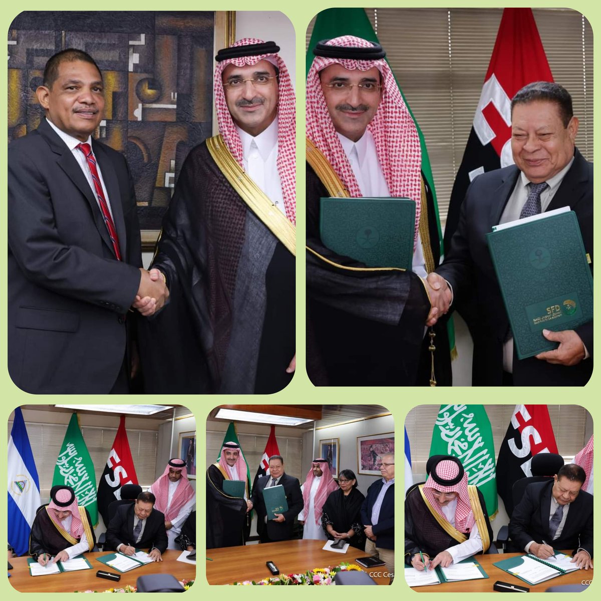 Autoridades del Gobierno de Nicaragua y el Fondo Saudita para el Desarrollo, firmaron el día de hoy Acuerdo de préstamo del Proyecto de Construcción y Equipamiento del Hospital Departamental Carlos Centeno, de Las Minas.
#UnidosEnVictorias
<a href="/noelia_arauz/">𝙼𝚊𝚛í𝚊 𝙽𝚘𝚎𝚕𝚒𝚊 𝙰𝚛á𝚞𝚣🇳🇮</a> <a href="/RDRFSLN_/">RDRFSLN_🇳🇮❤🖤</a> <a href="/molotovdigital_/">Molotov Digital</a>