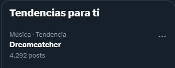ISPFC_peru's tweet photo. ¡Oficialmente Dreamcatcher entra en #Tendencias! Hagamos que se sigan oyendo nuestros pedidos InSomnia 🔥
#7DoorsInPeru
#DreamcatcherInPeru #InSomniaPeru
#Dreamcatcher #드림캐쳐 @hf_dreamcatcher https://t.co/LDK9Ht8g3W