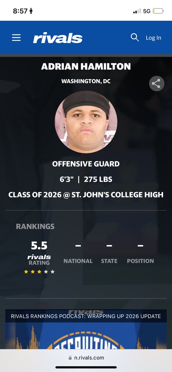 Blessed to be ranked as a 3 star on rivals! #AGTG @RivalsFriedman <a href="/patward71/">Pat Ward</a>