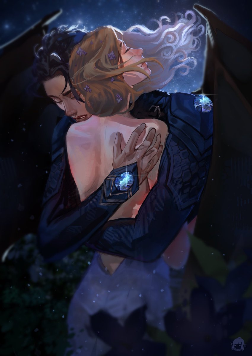 “elain would like it, too. though she’d 
probably cling to azriel, just to have 
some peace and quiet. i smiled at 
the thought — at how handsome
they would be together.” 🌌♡

commissioned by me.
art by <a href="/Rockieartts/">Rockie 🍉</a> 

DO NOT REPOST.