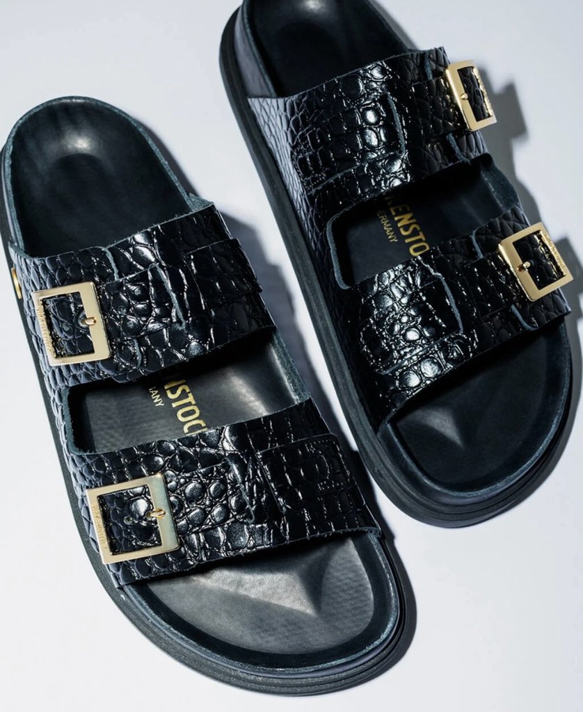 BIRKENSTOCK for United Arrows 24SS クロコ型押しの別注サンダル『ST