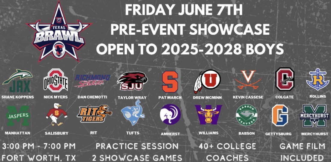 Carter2Mac's tweet image. Excited to be at the Texas Brawl Showcase and Tournament this weekend @ADVNCLacrosse @CoachTLaBelle @coachgarland1 @CoachDAnnolfo @CoachCassese @Coach_Tuma @lukas_coach @Coach_Purpura @Coach_Wilks @FaceoffFactory @USA_Lacrosse