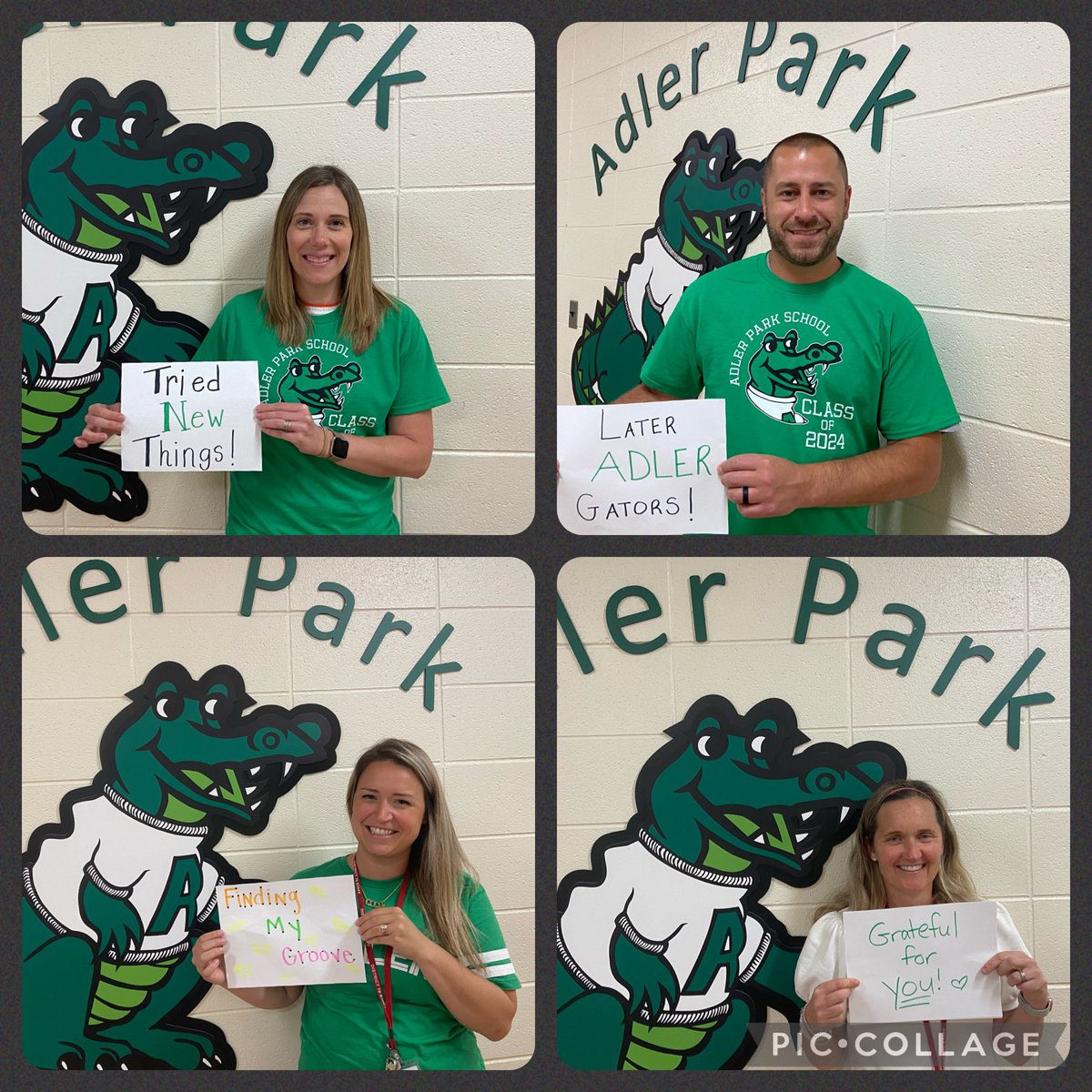 MrsPiskuleD70's tweet photo. Our Year in Three Words! Congratulations 5th graders, and thank you Mrs. Miller and Mrs. Lindsay for joining us for this final farewell  activity! #d70gators #d70shinyapple https://t.co/Mz6HiIm9Ek