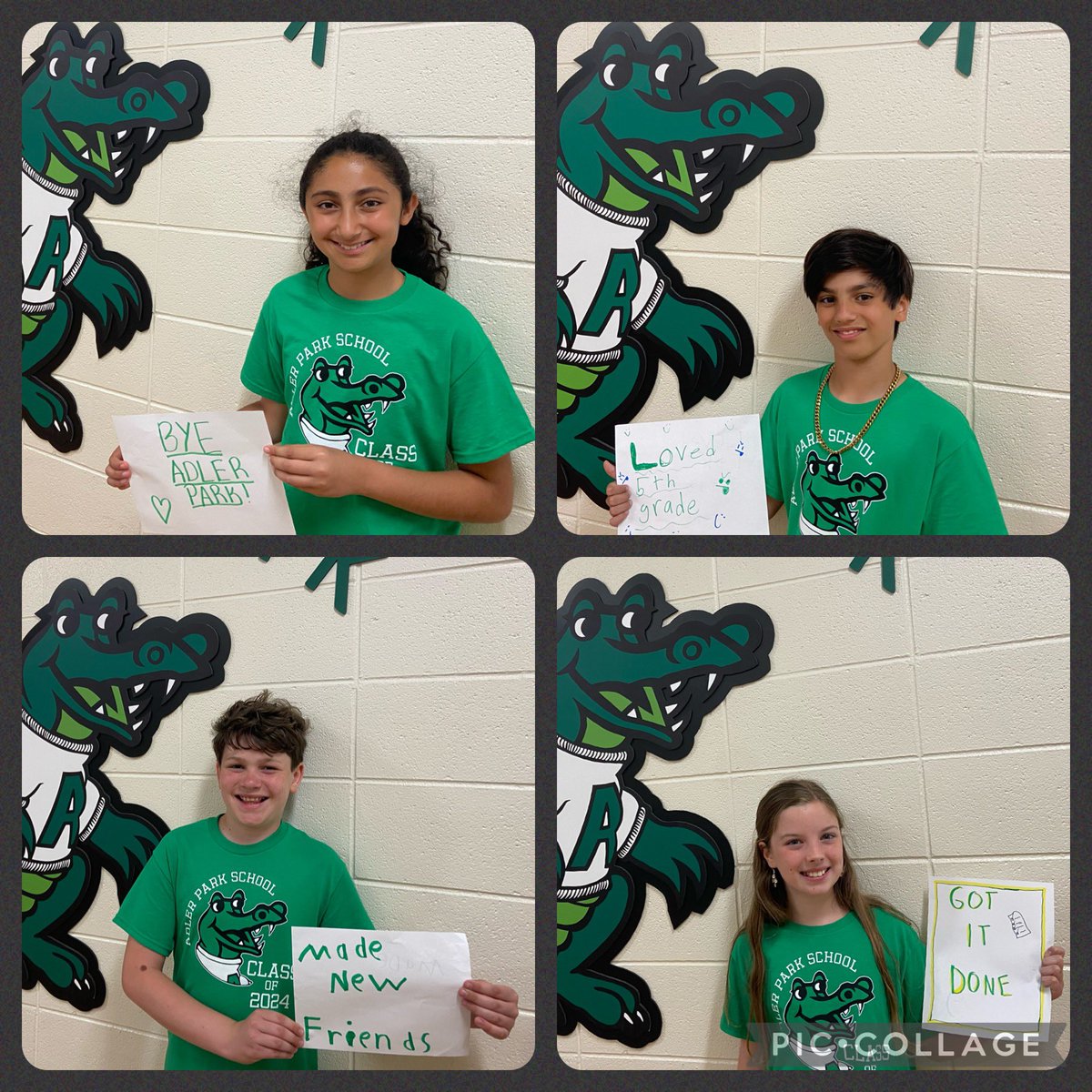 MrsPiskuleD70's tweet photo. Our Year in Three Words! Congratulations 5th graders, and thank you Mrs. Miller and Mrs. Lindsay for joining us for this final farewell  activity! #d70gators #d70shinyapple https://t.co/Mz6HiIm9Ek
