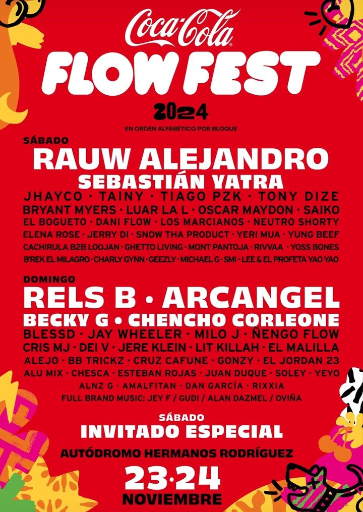 Rauw Alejandro es cabeza de cartel del festival Coca-Cola Flow Fest en México el próximo 23 de noviembre.