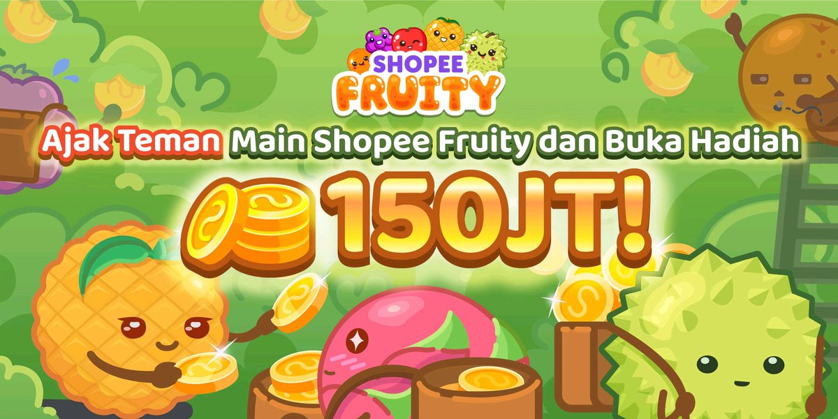 Burung gagak burung merak, bunga mawar indah dilihat. Makin banyak teman yang kamu ajak, 150JT semakin mudah didapat! MAIN SHOPEE FRUITY HARI INI >> shp.ee/8fheptog0b8