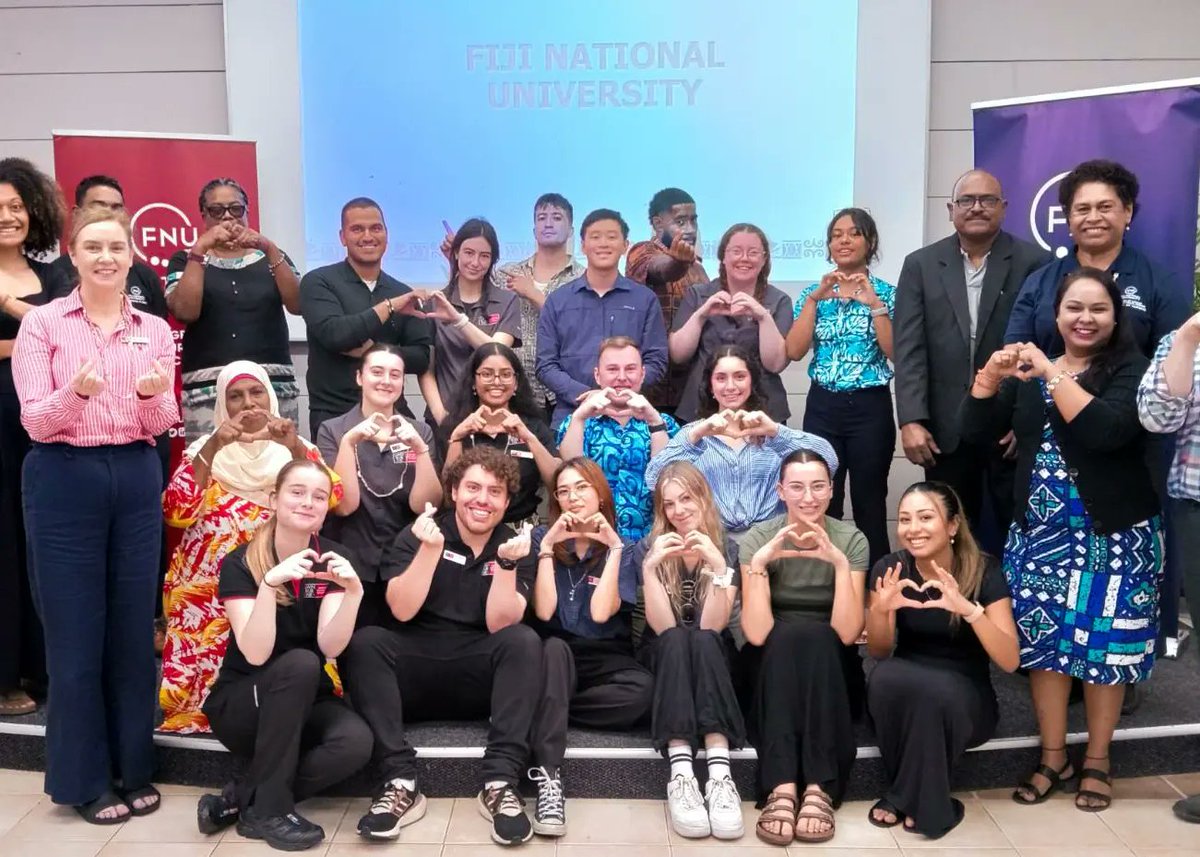 FNUFiji's tweet photo. ✨️ Students from Swinburne University pursuing a Bachelor of Nursing programme visited Fiji National University’s College of Medicine, Nursing, and Health Sciences (CMNHS) School of Nursing at the Tamavua Campus as part of the Think Pacific Programme. 

#TeamFNU #OLT #CMNHS https://t.co/HRxvXxGzY4