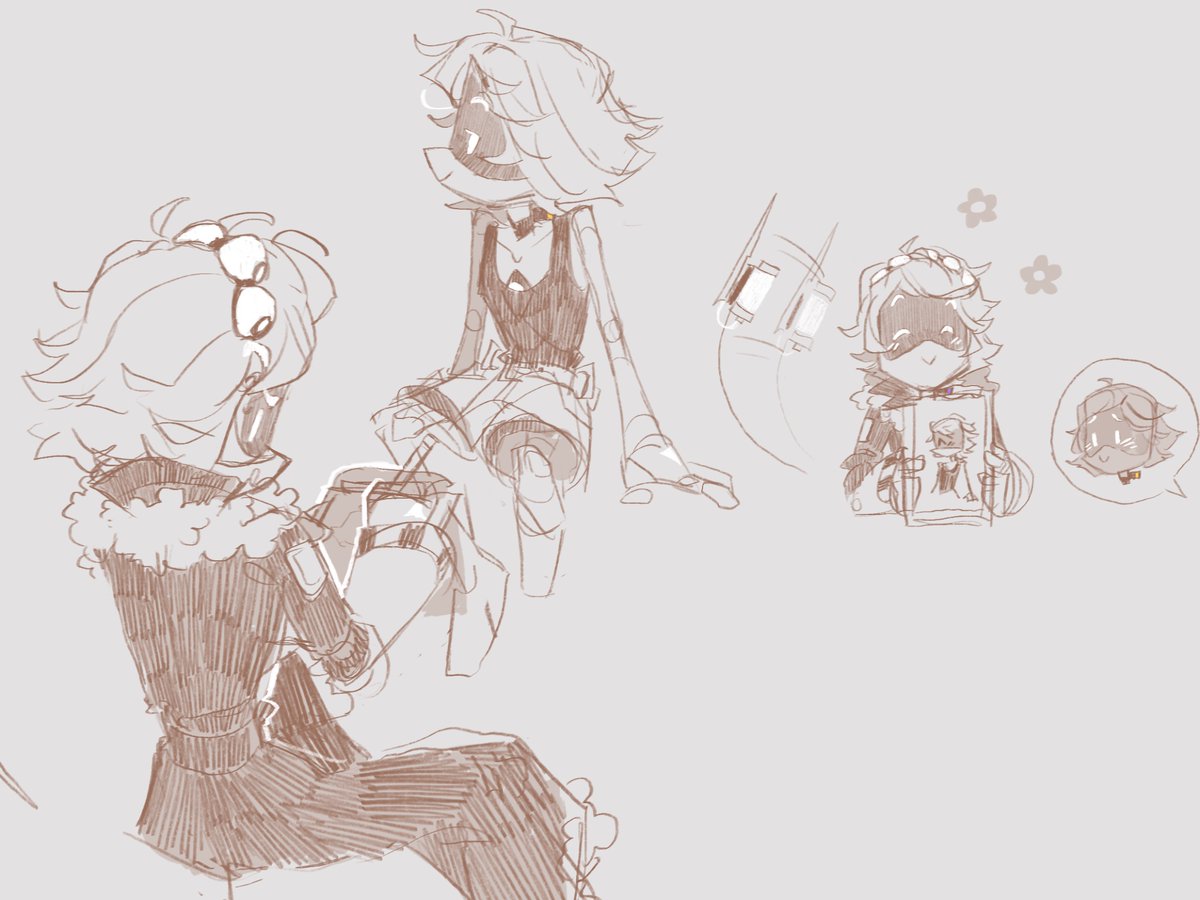 reatr0chr0me's tweet photo. N trying to draw Uzi after so long.  He’s gotten better due to lessons from her but, he still has his signature scribbly style.  Uzi still likes it either way. :) 👍🏼
#nuzi https://t.co/09VOOaZyhH