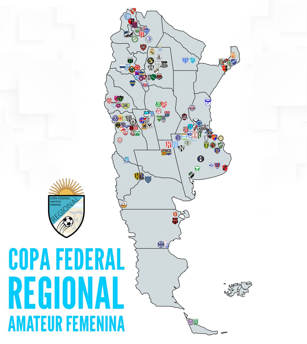 trfa_ok's tweet photo. #CopaFederalRegionalAmateur #FutbolFemenino #Mapa 

EL MAPA DE LA COPA FEDERAL REGIONAL AMATEUR FEMENINA. 

La primera edición de este torneo que reúne a 125 clubes del país.

Descargalo en máxima calidad: 

https://t.co/CDn5SgLwbm https://t.co/5azw7nnS5Y