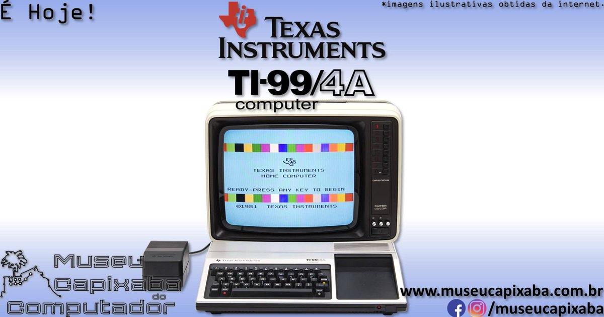 museucapixaba's tweet photo. É hoje!

O microcomputador Texas Instruments TI-99/4A de 1981

+em https://t.co/77uTlBCgZK

#MuseuCapixaba #mcc #éhoje #museu #tecnologia #retro #geek #retrocomputing #TexasInstruments #TI994A #TI99 #TMS9900 #TMS9918 #TMS9919 #AY38910 #CBM #Microcomputador #MSX https://t.co/5CrXsgK0z5