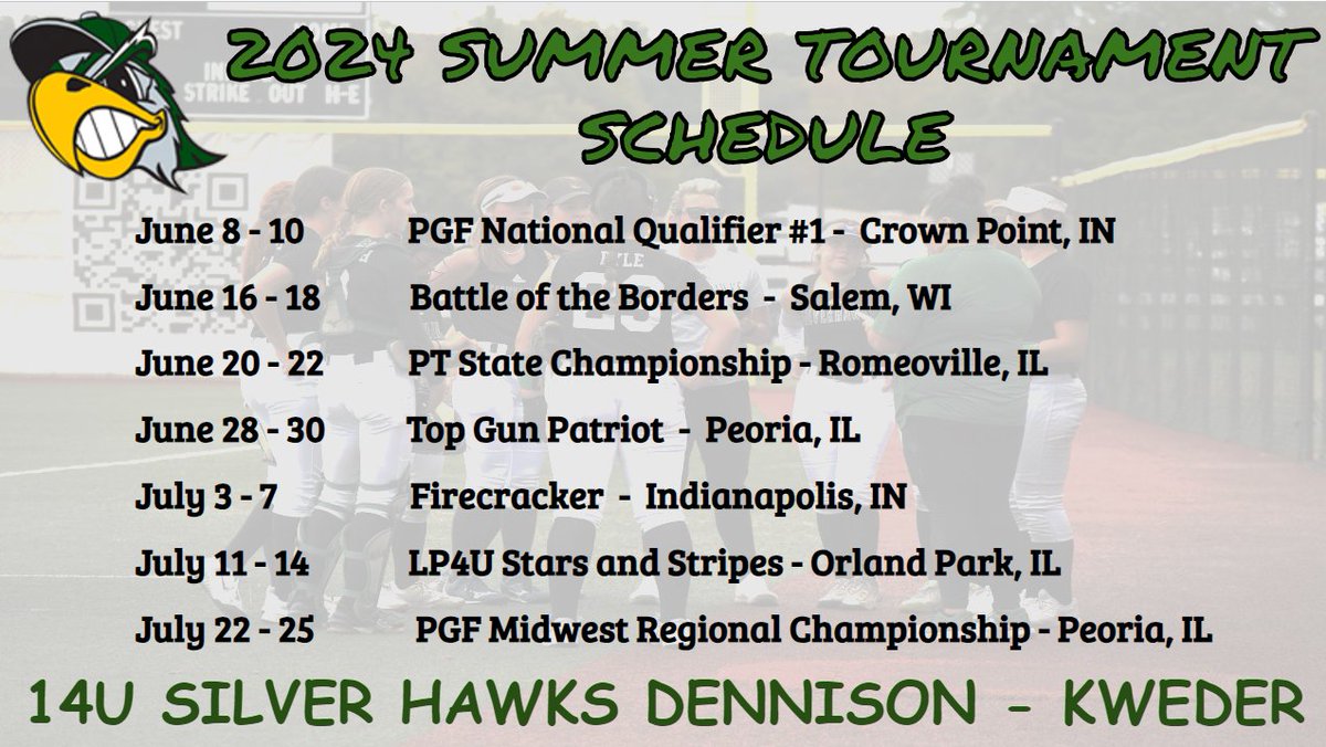 Selena (@coachselena20) on Twitter photo Season starts tomorrow!! 👏Come check out 14u <a href="/SilverHawkSball/">Silver Hawks</a> this summer! Can wait to be back on the field with these ladies🐔💚
P.S. we will be rooting for you <a href="/EHeimbuch_2027/">EllaHeimbuch_2027</a> and <a href="/JKouba2027/">JuliannaKouba24</a> in the IHSA State Finals🏆 Season starts tomorrow!! 👏Come check out 14u <a href="/SilverHawkSball/">Silver Hawks</a> this summer! Can wait to be back on the field with these ladies🐔💚
P.S. we will be rooting for you <a href="/EHeimbuch_2027/">EllaHeimbuch_2027</a> and <a href="/JKouba2027/">JuliannaKouba24</a> in the IHSA State Finals🏆