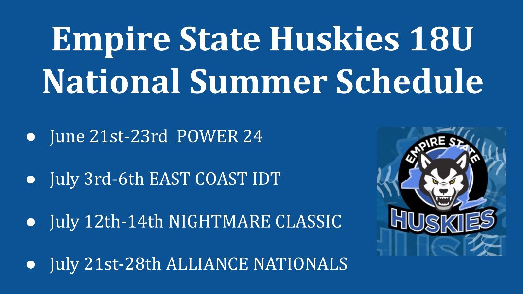 So pumped to be back with <a href="/EStateHuskies/">Empire State Huskies</a> this Summer! ☀️💪🏻 <a href="/shana_Ogara/">Shana O’Gara</a> <a href="/shu_softball/">Sacred Heart University Softball</a> <a href="/CoachPamLondon/">pam london</a> <a href="/CoachBetsySHUSB/">Betsy</a>