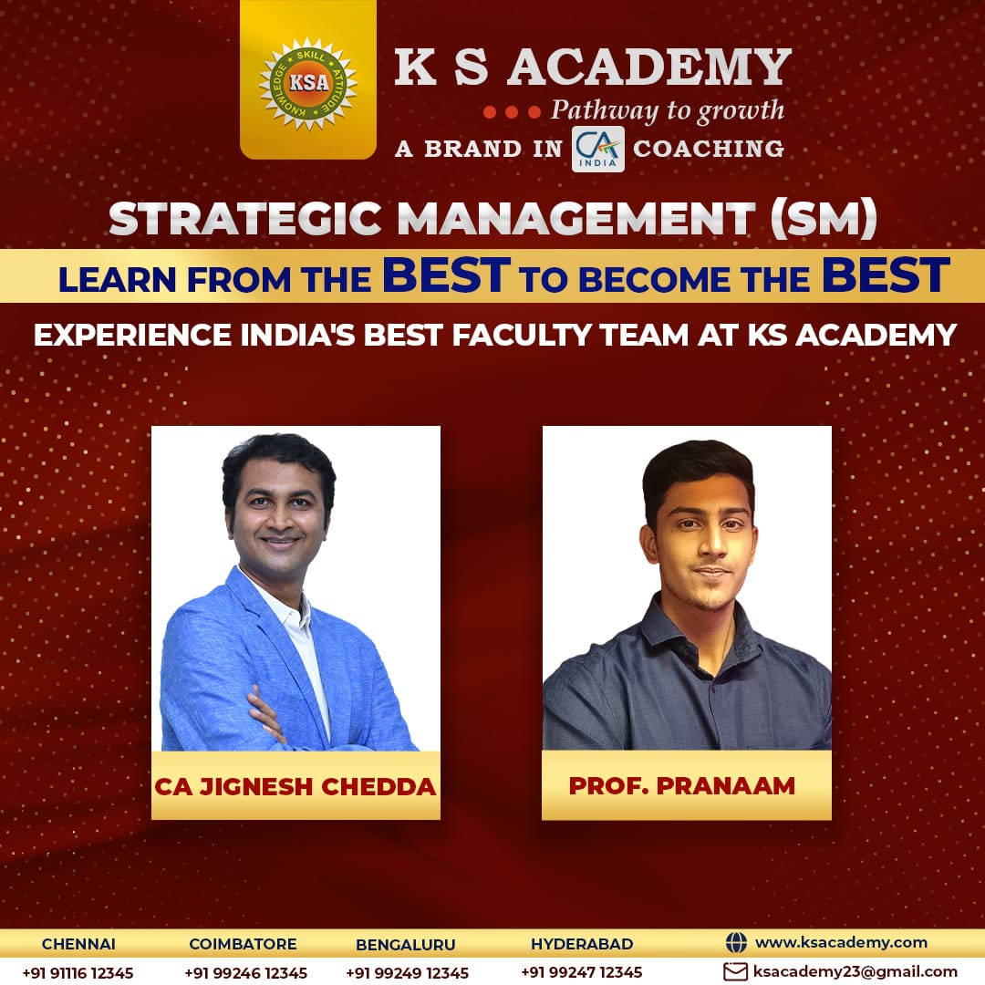 ksacademyca's tweet image. Mind-Blowing Classes for CA Intermediate May-2025 will commence from August month!

Get ready to experience High-Class CA Coaching from Highly Eminent and Experienced Faculty Members! Part 2

Register now; ksacademy.co.in

#caintermediateclasses #caintermediate #ksacademy