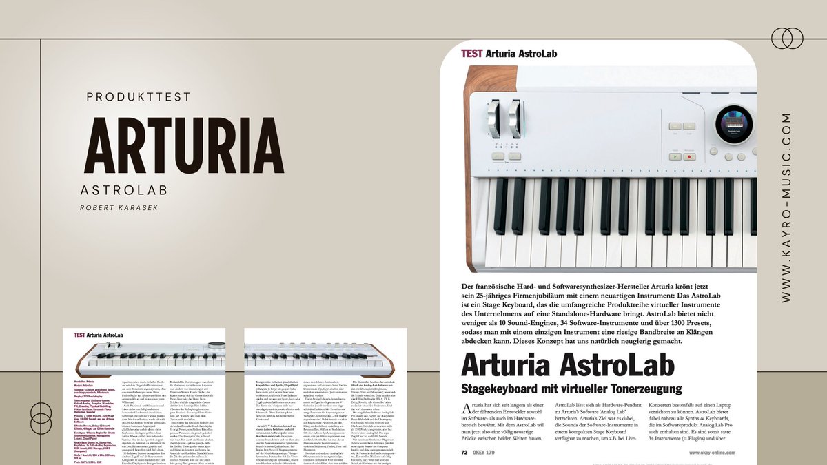 robertkarasek's tweet photo. Die Neudefinition des Performance-Keyboards?
… wie mein Urteil ausgefallen ist, könnt Ihr ab sofort im Fachmagazin OKEY lesen.
#arturia #astrolab #synth #gear #technology #plugins #stagekeyboard #performancekeyboard https://t.co/oeYNF7Fm2q
